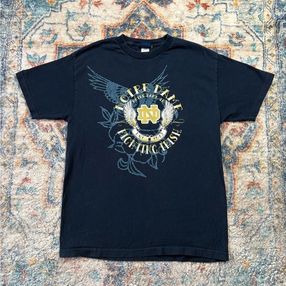 Vintage Notre Dame Fighting Irish Logo T-shirt Medium - Picture 1 of 4